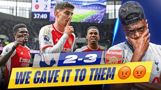 IM SEETHING 🤬 Tottenham 23 Arsenal EXPRESSIONS REACTS [upl. by Ron]