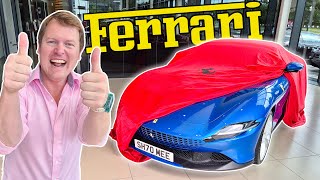 ITS HERE Collecting My New FERRARI ROMA SPIDER [upl. by Einnoj]