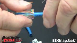 Platinum Tools EZ SnapJack Connectors  Toolless Jacks [upl. by Merceer400]