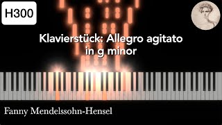 H300 Klavierstück Allegro agitato in g minor  Fanny MendelssohnHensel [upl. by Annorah]