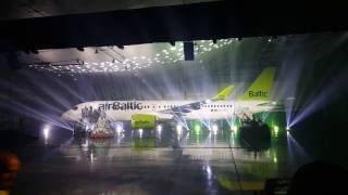 WORLDS FIRST Bombardier CS300 Inauguration Ceremony Air Baltic Riga Latvija [upl. by Idas]