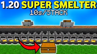 🦅 Minecraft Bedrock 120  Easiest SUPER SMELTER Tutorial [upl. by Annayehc]