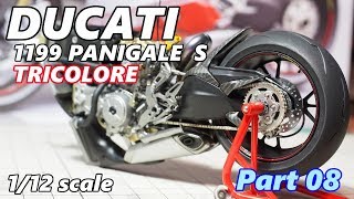 08 Building 112 DUCATI 1199 PANIGALE S TRICOLORE 「Front and rear tires」 [upl. by Ahsaeit]