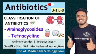 Antibiotics part 3  Aminoglycosides  Tetracycline  Classification of Antibiotics antibiotics [upl. by Aiksa]