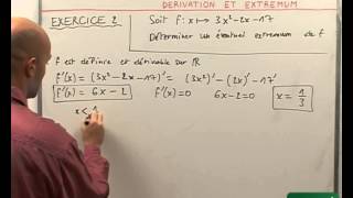 32 Dérivation  extremum relatif à la dérivation dune fonction réelle [upl. by Sibby]
