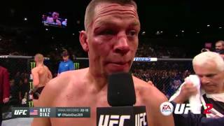 UFC 196 Nate Diaz and Conor McGregor Octagon Interview [upl. by Steffane997]