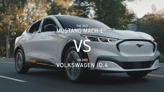 HeadtoHead  The 2023 Ford Mustang MachE® vs VOLKSWAGEN ID4  Ford Canada [upl. by Alfy]