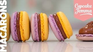 Passionfruit amp Milk Chocolate Macaron Recipe with Step by Step instructions  Cupcake Jemma [upl. by Utham]