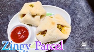 Zingy parcelnow make zingy parcel at homewithout oven maggi stuffed zingy parcel [upl. by Gaal]