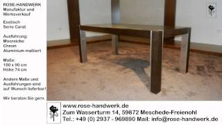 Esstisch Carat Holz Mooreiche Metall Chrom Alu matt [upl. by Yttam]