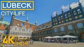 4K HDR Relaxing City Life of Lübeck City and its Outskirts  Exploring Cities of Germany [upl. by Drexler881]