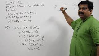 12th Maths NCERT Increasing decreasing functions Examples 8 to 13 Application of derivatives [upl. by Charo534]