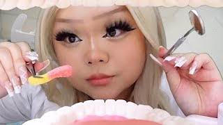 ASMR dentist eats candy out of your mouth 👄🍬 realistic NOT FOR KIDS 😭 [upl. by Ellebasi]