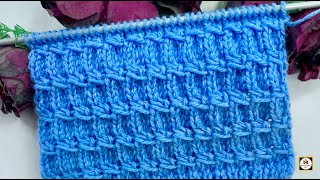 Easy Knitting Stitch Pattern For Beginners  CardiganSweaterScarf  knitting [upl. by Skipper]