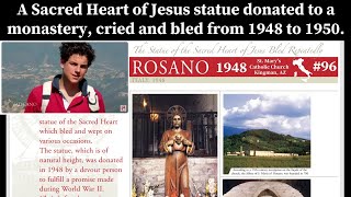 EUCHARISTIC MIRACLE  ROSANO ITALY 1948  A Sacred Heart statue cried bled from 1948 to 1950 96 [upl. by Schlosser]