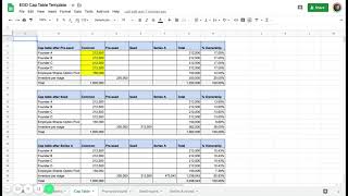 Cap Table Modeling Template [upl. by Anaihs854]