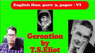 Gerontion by TSEliot English Hons Part3 PaperVI [upl. by Karlie]