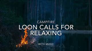 25 Minutes  Loon Calls For Relaxing With Music And Sound Of Crackling Fire [upl. by Nyrac689]