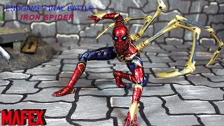 MAFEX ENDGAME FINAL BATTLE IRON SPIDER Action Figure Review [upl. by Killigrew]