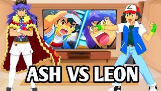 Pokemon react to Ash KetchumshipAsh vs Leon [upl. by Toor]