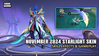 November 2024 Starlight Skin Skill Effect and Gameplay  Mobile Legends [upl. by Ainahs]