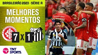 INTER HUMILHA O SANTOS E APLICA GOLEADA HISTÓRICA INTERNACIONAL 7 X 1 SANTOS [upl. by Rammaj]