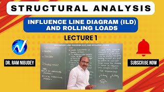 Influence Line Diagram L 1  ILD Rolling Loads  Structural Analysis  Civil Engineering [upl. by Kadner]