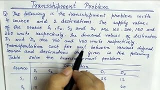 Lec34 Transshipment Problem In Hindi  Example and solutions  In Operation Research [upl. by Neerahs]