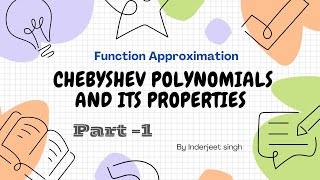 Chebyshev Polynomials  Part 1  Numerical methods [upl. by Nnyledam]