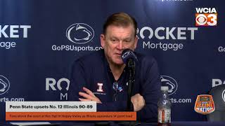 Illinois Basketball Postgame Press Conference in loss at Penn St [upl. by Lissy]