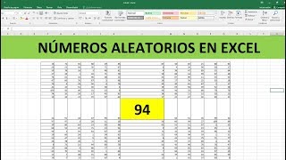 Como generar números aleatorios en Excel 2020 [upl. by Zuckerman668]