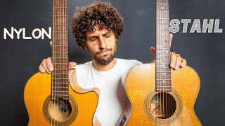 Westerngitarre und klassische Gitarre im direkten Vergleich [upl. by Jecon]