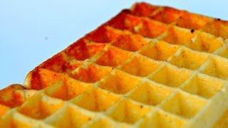 Home made Belgian Waffles  How To Waffle Video Recipe  Cast Iron Waffle iron [upl. by Duhl986]