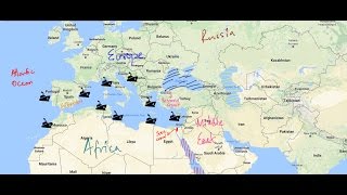 Countries and Trade Routes near Mediterranean Sea [upl. by Anissej704]