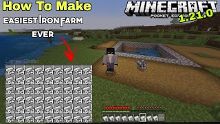 How to Make Iron Farm In Mcpe  Latest Version [upl. by Hoagland827]