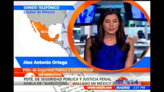 Presidente de Seguridad Pública de México habla para NTN24 sobre quotnarcotúnelquot fronterizo [upl. by Allene]