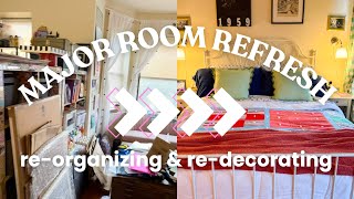 ROOM MAKEOVER  major room refresh organization and redecorating Bedroom and Home Office makeover [upl. by Adnilab]