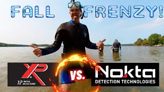 FALL FRENZY What Did We Find METAL DETECTING Underwater NOKTA Double Score VS XP DEUS 2 Water Hunt [upl. by Ednarb]