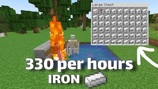 Easiest iron farm 330 per hours in minecraft [upl. by Ecilegna]