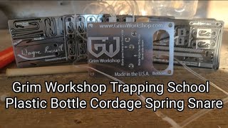 Grim Workshop Trapping School Plastic Bottle Cordage Spring Snare [upl. by Nat]