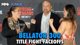 NurmagomedovPrimus CyborgZingano CarmoucheMacfarlane Faceoffs in San Diego  Bellator 300 [upl. by Cos38]