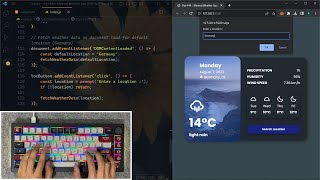 ASMR Programming  Minimal Weather App Adding Backend  No Talking [upl. by Ashien]