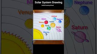 How to Draw Solar System shorts solarsystemdrawing solarsystem [upl. by Annayar]