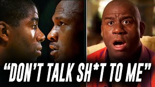 The Only Time Magic Johnson TRASH TALKED Michael Jordan CRAZY 360 DUNK [upl. by Ambrogino]