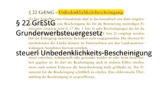 Die Steuerliche Unbedenklichkeitsbescheinigung  von Herbert Herrmann HHImmobilien [upl. by Keverian]