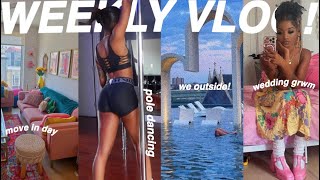 WEEKLY VLOG MOVING BACK INTO MY APARTMENT  POLE DANCING CLASS  GRWM FOR A WEDDING amp MORE [upl. by Claybourne40]