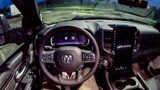 2025 Ram 1500 Laramie Crew Cab 4x4  POV Night Drive Binaural Audio [upl. by Rosenbaum]