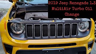 2019 Jeep Renegade 13 MultiAir Turbo Oil Change [upl. by Ecar]