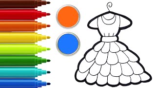 Impara come disegnare un vestito  bambini che disegnano  chiki arte italiana [upl. by Assened]