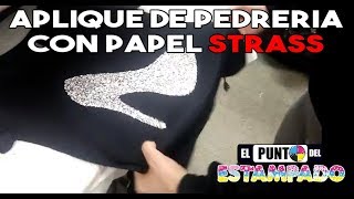 APLIQUE DE PEDRERIA CON PAPEL STRASS PASO A PASO [upl. by Rexanne351]